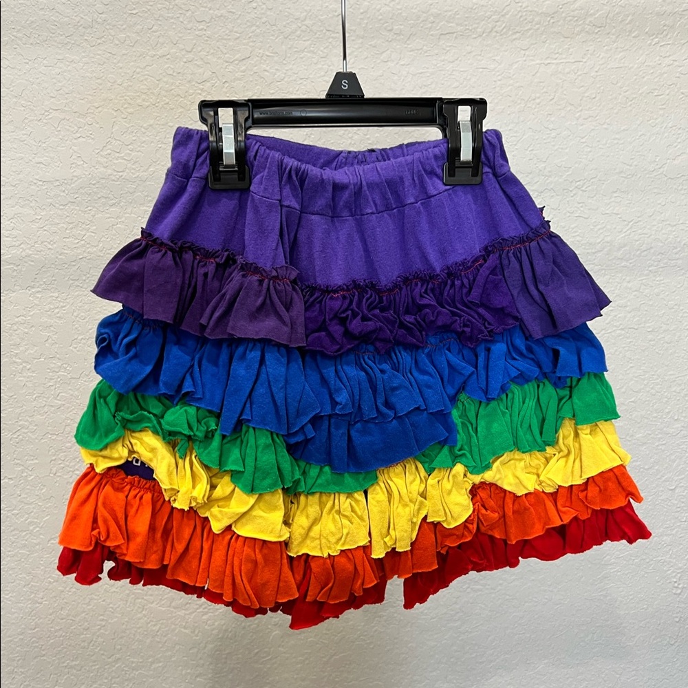 Handmade Rainbow Skirt, Girls size S